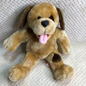 Vintage Chrisha Playful Plush Puppy Dog Full Body Puppet with Working Sound Toy